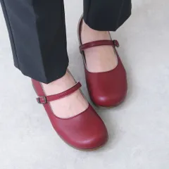 [レッド]パンプス ストラップ バレエシューズ フラットシューズ ローヒール ぺたんこ 痛くない 柔らかい 疲れない 歩きやすい 軽いフォーマル 仕事用 通勤 立ち仕事 冠婚葬祭 結婚式 日本製 3L 4L 5L おしゃれ レディース靴 k77-99248