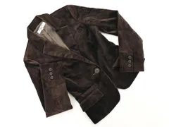 NATURAL BEAUTY BASIC ナチュラルビューティーベーシック ベロア テーラード ジャケット sizeS/茶 ◇■ レディース