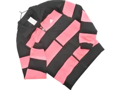 adidas アディダス ボーダー トラック ジャケット sizeM/黒ｘピンク ◇■ レディース