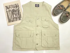 【 Pre LANDS’ END時代 1980年代後半~90年代初期アメリカ製 ネイビーラベル ビンテージ 】　Willis & Geiger　WG-V004　リフト・ヴァレー・ベスト（RIFT VALLEY VEST）　サイズM　タン