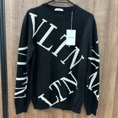 ★【未使用保管品】VALENTINO ヴァレンティノ VLTNロゴニット セーター カシミヤ×ウール Sサイズ ブラックのサムネイル