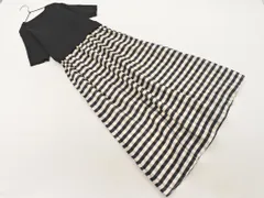 NATURAL BEAUTY BASIC ナチュラルビューティーベーシック ドッキング ワンピース sizeS/黒xアイボリーxグレー ■◆ レディース