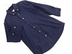 nano universe ナノユニバース ボタンダウン シャツ sizeM/紺 ◇■ メンズ