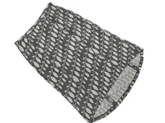 INDIVI インディヴィ ウール混 総柄 Aライン 台形 スカート size38/黒ｘグレー ◇■ レディース