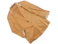 LEONARD レオナール FASHION リネン100% テーラード ジャケット sizeM/茶 ■◇ レディース