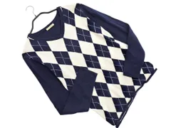 JOURNAL STANDARD ジャーナルスタンダード アーガイル ニット セーター sizeM/紺 ◇■ メンズ