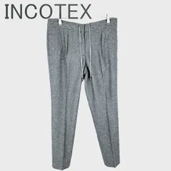 INCOTEX インコテックス ウールパンツ ドローストリング スラックス ウール混