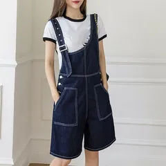 サロペットデニム レディース カジュアル インディゴ