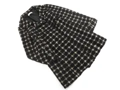 axes femme アクシーズファム チェック ダブルボタン コート 黒 ◇■ レディース