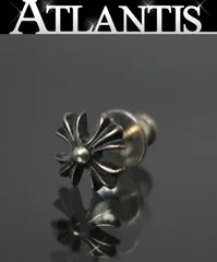 CHROME HEARTS 銀座店 クロムハーツ 新品 No2 CHプラス スタッド ピアス メンズ シルバー SV925 101191