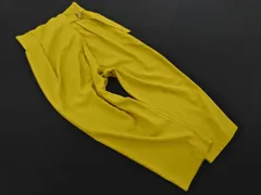 AG by aquagirl エージーバイアクアガール タック ワイド パンツ sizeM/黄 ■■ レディース