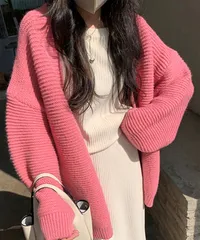 ニットカーディガン 中厚手レディース
