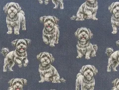 【ゆきちゃん限定】X2490 マルプー シルバー デニム紺 生地 1m