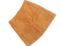 NINE ナイン レザー 本革 豚革 パンチング Aライン 台形 スカート size1/キャメル ◇■ レディース