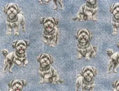 【ゆきちゃん限定】X2491 マルプー シルバー デニムブルー 生地 1m