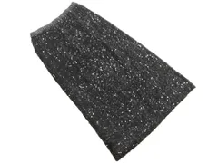 earth music&ecology アースミュージック＆エコロジー スパンコール ロング スカート sizeM/黒 ◇■ レディース