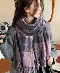 ストール 大判 マフラー チェック柄