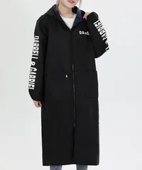 フード付きスモック エプロンコート割烹着