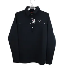 【美品】Callaway(キャロウェイ) 長袖ポロシャツ 黒 レディース M R21233204 ゴルフウェア 2511-0857 中古