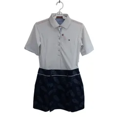 TOMMY HILFIGER GOLF(トミーヒルフィガーゴルフ) ワンピース 白ネイビー レディース S ゴルフウェア 2511-0887 中古