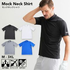 Jeepers Original OOWLS Mock Shirt, Blue/White, JYPRF25MNS, Men's Golf Wear, Factory Direct Sales (Mail Order)