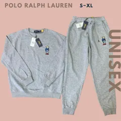 POLO Ralph Lauren ラルフローレン ポロベア プルオーバーパーカー+スウェットメンズ レディース ユニセックス パンツ セットアップ 上下セット トレーナー スウェットシャツ 長袖 グレー スエット