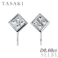 田崎真珠 Pt900/ K14WG ダイヤモンド イヤリング 0.60ct  ミステリーセッティングのサムネイル