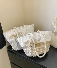 かごバッグ 草編みバッグ ハンドバッグ夏