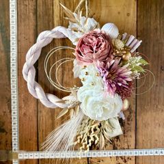 7-230 しめ縄リース しめ縄飾り お正月リース お正月飾り 門扉