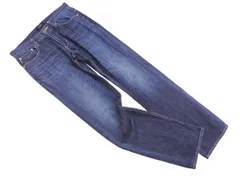 BURBERRY BLACK LABEL バーバリーブラックレーベル USED加工 ストレート デニムパンツ size73/青 ■■ メンズ