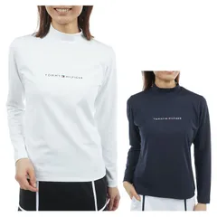 トミーヒルフィガー ゴルフ モックシャツ レディース 長袖 シャツ モックネック ハイネック インナー ストレッチ ゴルフウェア ブランド 無地 ロゴ 秋 冬 THLA563