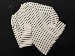 ZARA ザラ ボーダー Tシャツ sizeM/オフホワイトｘ黒 ◇■ メンズ