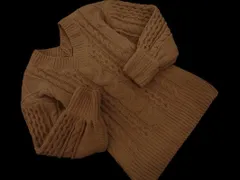 AZUL BY MOUSSY アズールバイマウジー ボリュームスリーブ ケーブル編み ニット セーター sizeS/ベージュ ◇■ レディース