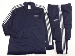adidas アディダス ロゴ プリント ジャージ上下 セットアップ sizeXO/紺 ◇■ メンズ
