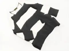 CECIL McBEE セシルマクビー ボーダー ワイド幅 ニット セーター sizeM/白ｘ黒 ◇■ レディース
