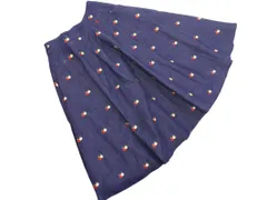 Par Avion パラビオン 刺繍 フレア デニムスカート sizeONE/紺 ◇■ レディース