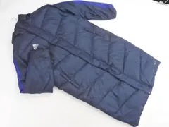 adidas アディダス ダウン ストライプ ベンチ コート sizeO/紺 ◆■ メンズ