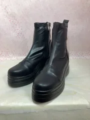 ♡新品未使用♡ 　美品　LLサイズ 【24.5cm-25.0cm】 　ヨースケ YOSUKE  　レディース 　厚底ストレッチブーツ　厚底ショートブーツ　 8cm厚ウエッジソール 靴　MY1365-446