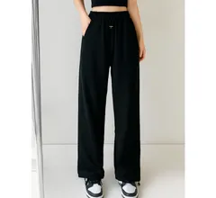 ワイドパンツ レディース 秋冬 体型カバー ウエストゴム ゆったり 楽ちん あたたか素材 ブラック 黒 無地 リラックスパンツ ルームウェア おしゃれ きれいめ 低身長 高身長 カジュアル 部屋着 ワイド パンツ ボトムス [1175]