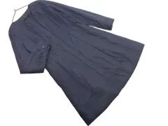 UNTITLED アンタイトル ノーカラー シャツ ワンピース size0/紺 ◇■ レディース