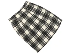 LOWRYS FARM ローリーズファーム チェック タック スカート sizeM/白ｘ黒 ◇■ レディース