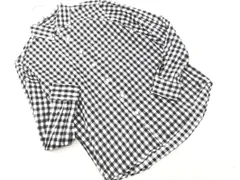 SHIPS シップス ブロックチェック ボタンダウン シャツ sizeM/白ｘ黒 ◇■ メンズ