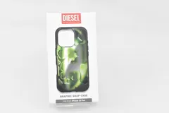 iPhone 16 Pro Diesel Oval D Neon Case FW24 black/yellow ディーゼル スマホケース カバー グリーン ネオンカラー 