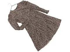 Rope Picnic ロペピクニック 小花柄 ボリュームスリーブ ワンピース size36/茶 ◇■ レディース