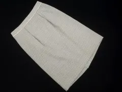 INDIVI インディヴィ スカート size40/白ｘ黒xシルバー ■■ レディース