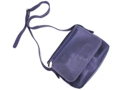 LANCEL ランセル レザー ショルダー バッグ 紺 ■■ レディース