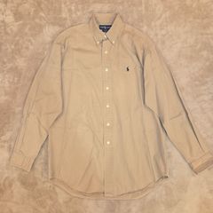 早い者勝ち】Ralph Lauren 長袖シャツ XL ベージュ ポニー刺繍 - メルカリ