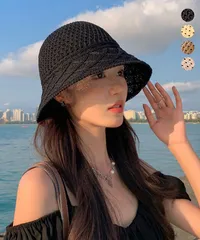 麦わら帽子 レディース バケットハット夏