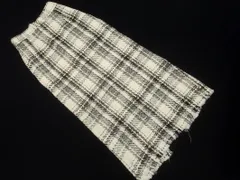 GRL グレイル ツイード チェック ロング タイト スカート sizeS/白ｘ黒 ◇■ レディース