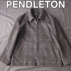 【PENDLETON】ペンドルトン 秋冬 ドリズラージャケット カシミヤタッチ ブルゾン グレンチェック柄 M メンズ 蓄熱